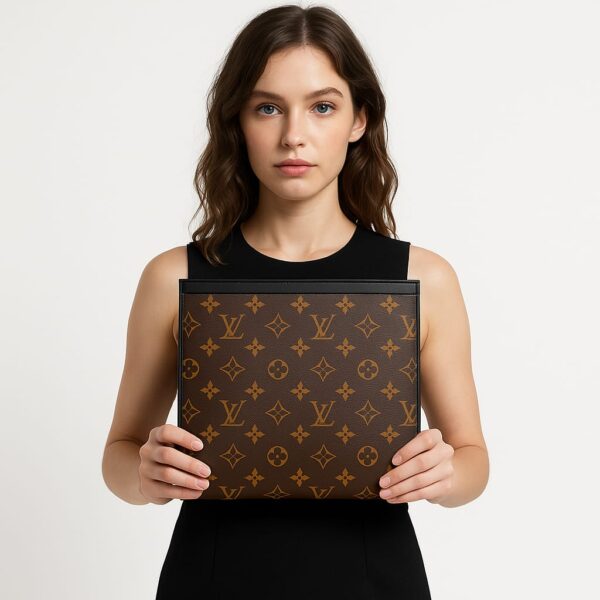 ⁦Louis Vuitton – Monogram Canvas Pouch (Brown⁩ - الصورة ⁦2⁩