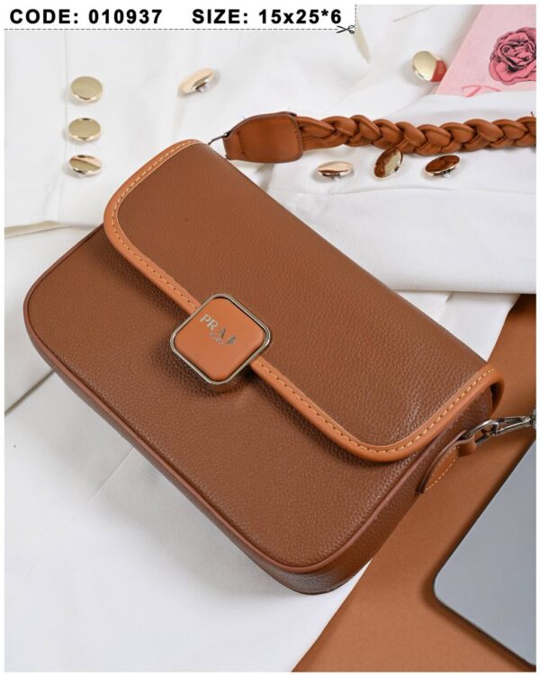 Braided Handle Shoulder Bag - Image 8