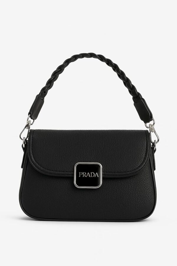 Braided Handle Shoulder Bag - Image 5