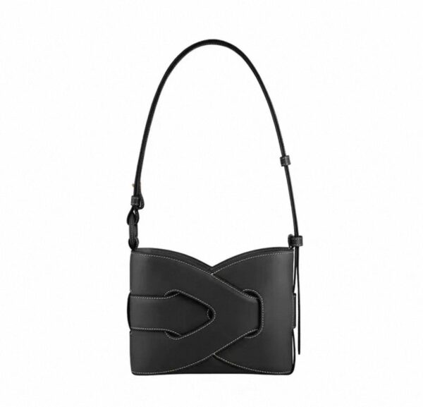 A stylish black crossbody bag