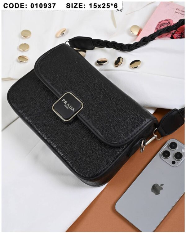Braided Handle Shoulder Bag - Image 10