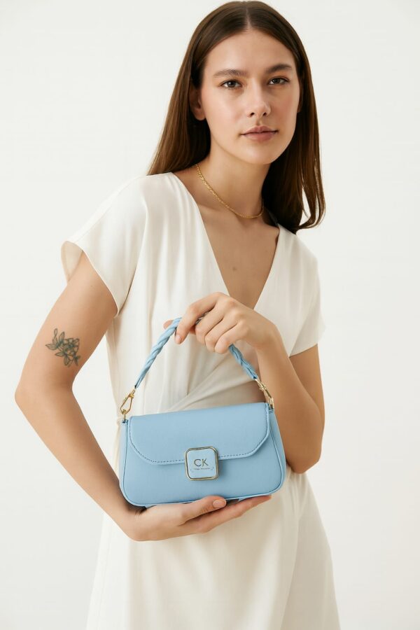 Braided Handle Shoulder Bag - Image 7