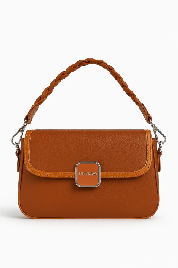Braided Handle Shoulder Bag - Image 3